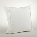 Saro Lifestyle SARO 13036.I20S 20 in. Square Linen Ruffled Design Throw Pillow - Ivory 13036.I20S
